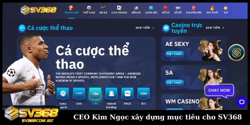CEO Trương Kim Ngọc là ai? Mục tiêu phát triển SV368 3 CEO Kim Ngọc xây dựng mục tiêu cho SV368